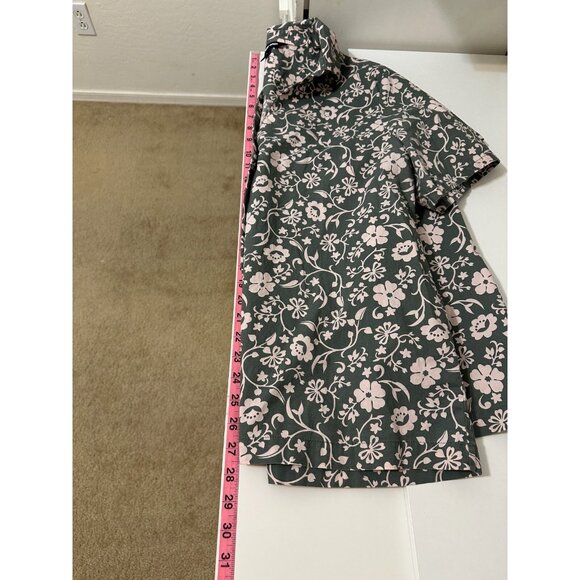 Lands End Woman Floral Top Sz L Aloha Hawaiian Travel Beachy Vacay Resort Casual - Picture 6 of 14